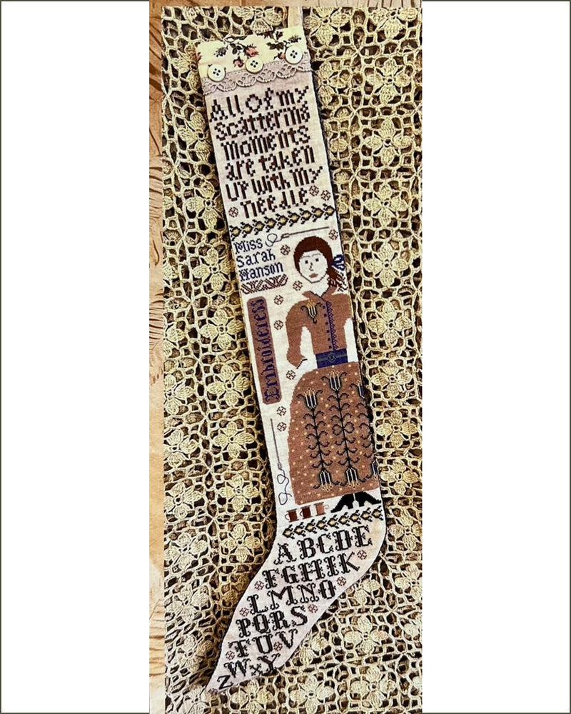 The Embroideress Stocking and Sampler