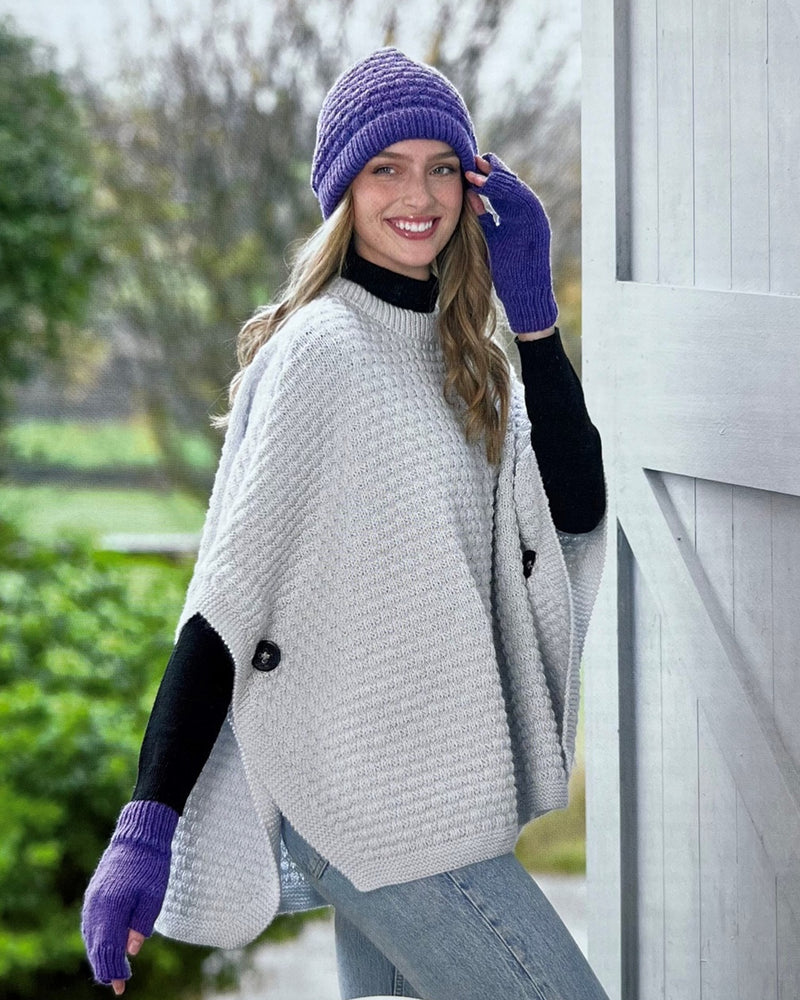 Poncho, Hat & Fingerless Gloves
