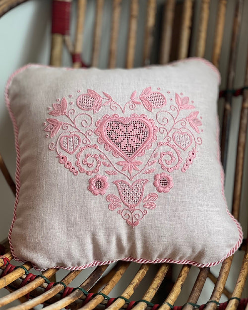 Learn to Embroider - Schwalm Whitework Cushion-Waitlist available