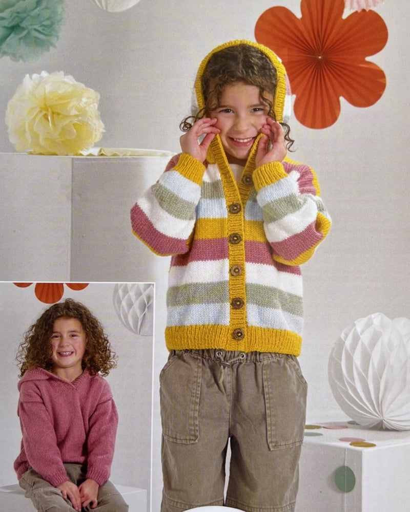 Striped Cardigan or Sweater with Hood