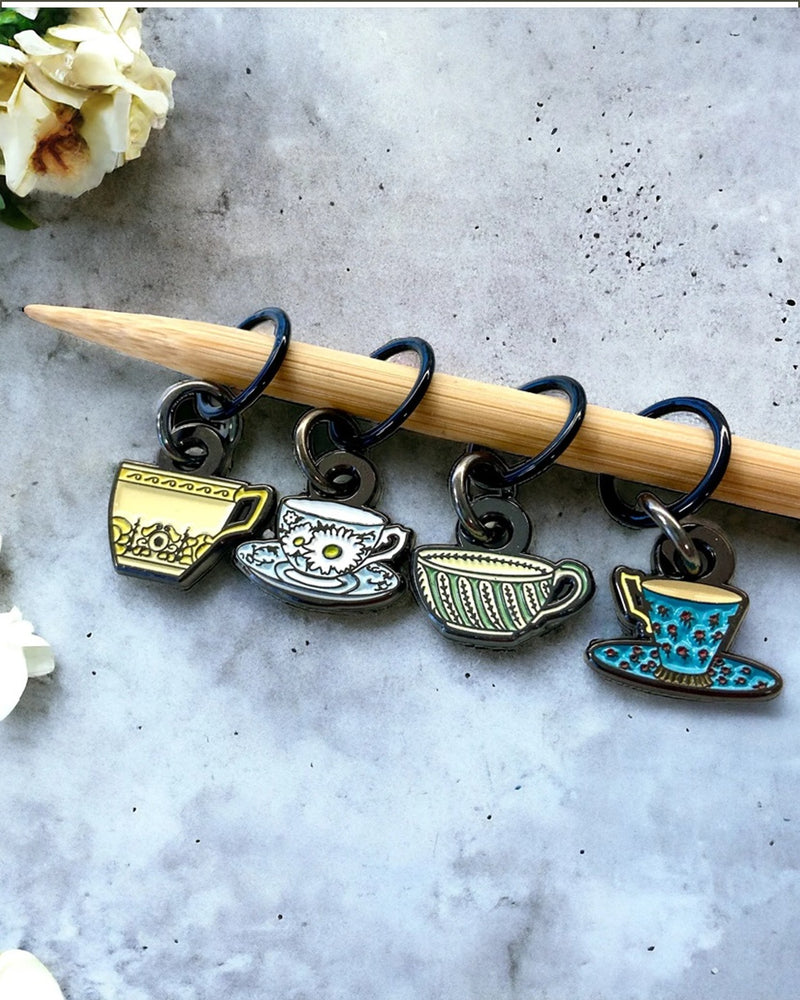 Tea Set stitch marker pack