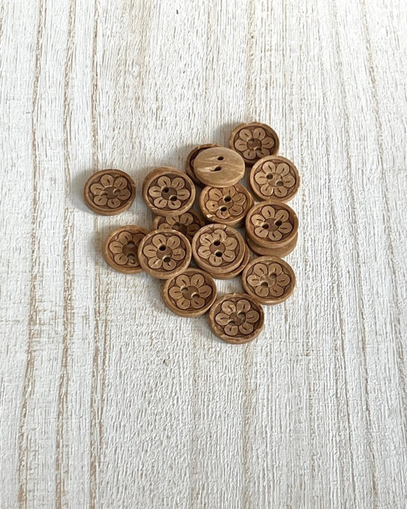 Textured Flower Button