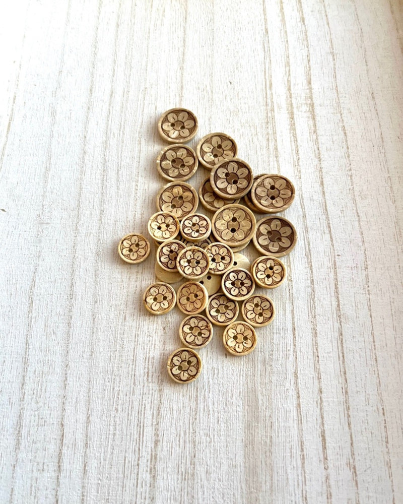 Textured Flower Button