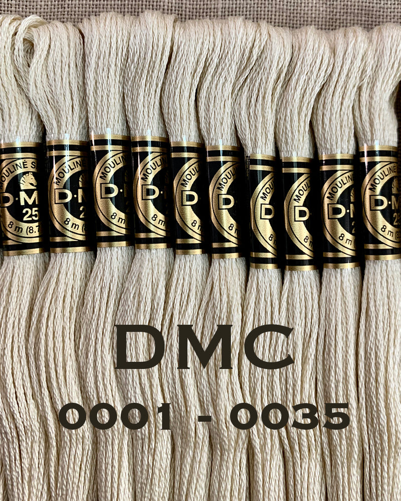 DMC 6ply Stranded Cotton - #0001-0035